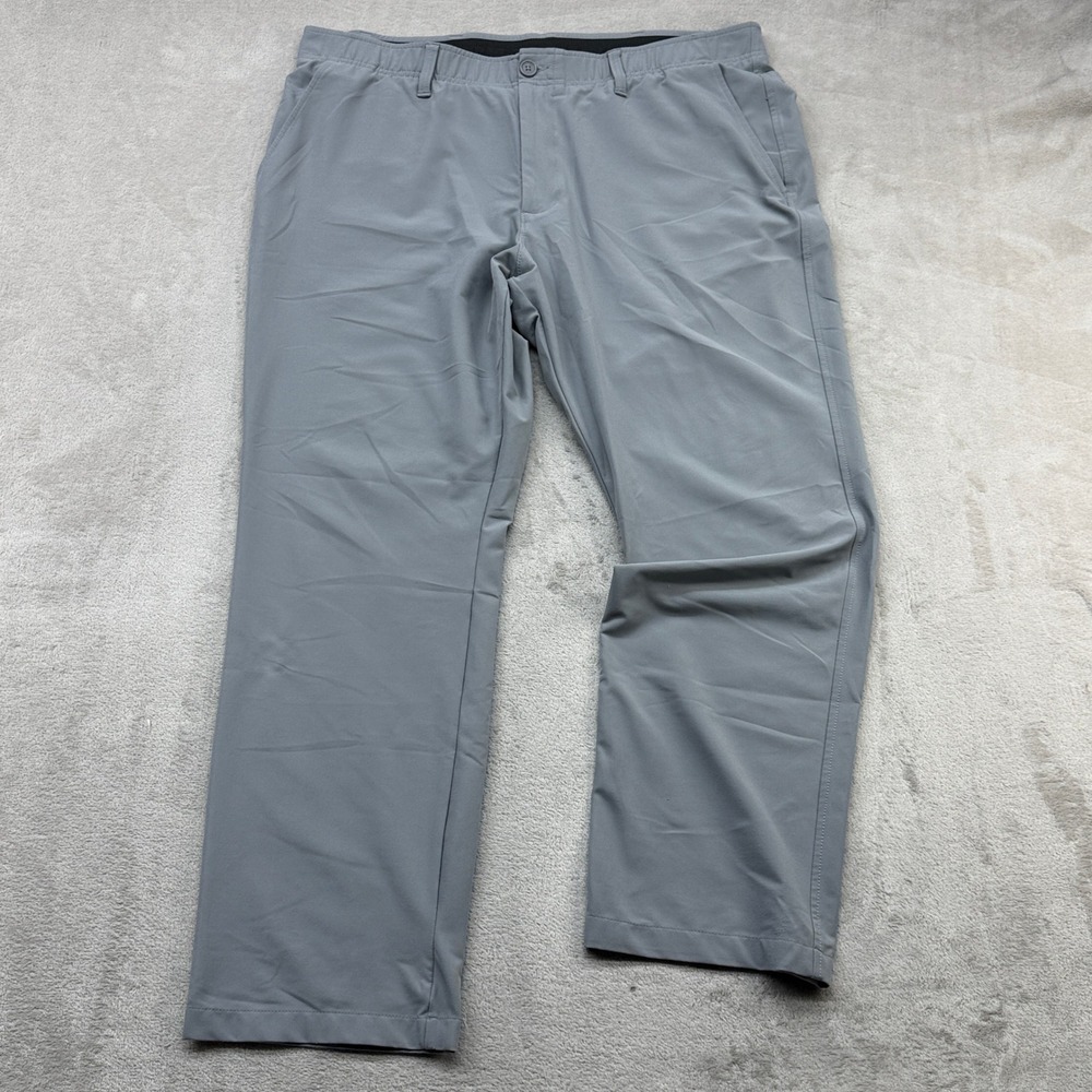 Under Armour Golf Pants Mens 40/30 Gray Straight Leg Performance Stretch